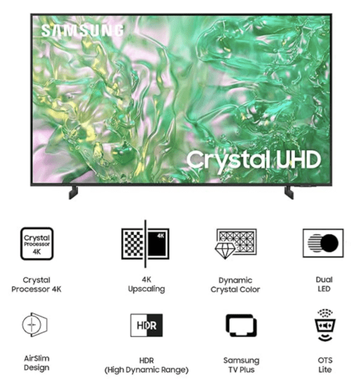 Samsung 163 cm (65 inches) 4K Ultra HD Smart LED TV UA65DU8300ULXL (Titan Gray) - Image 2